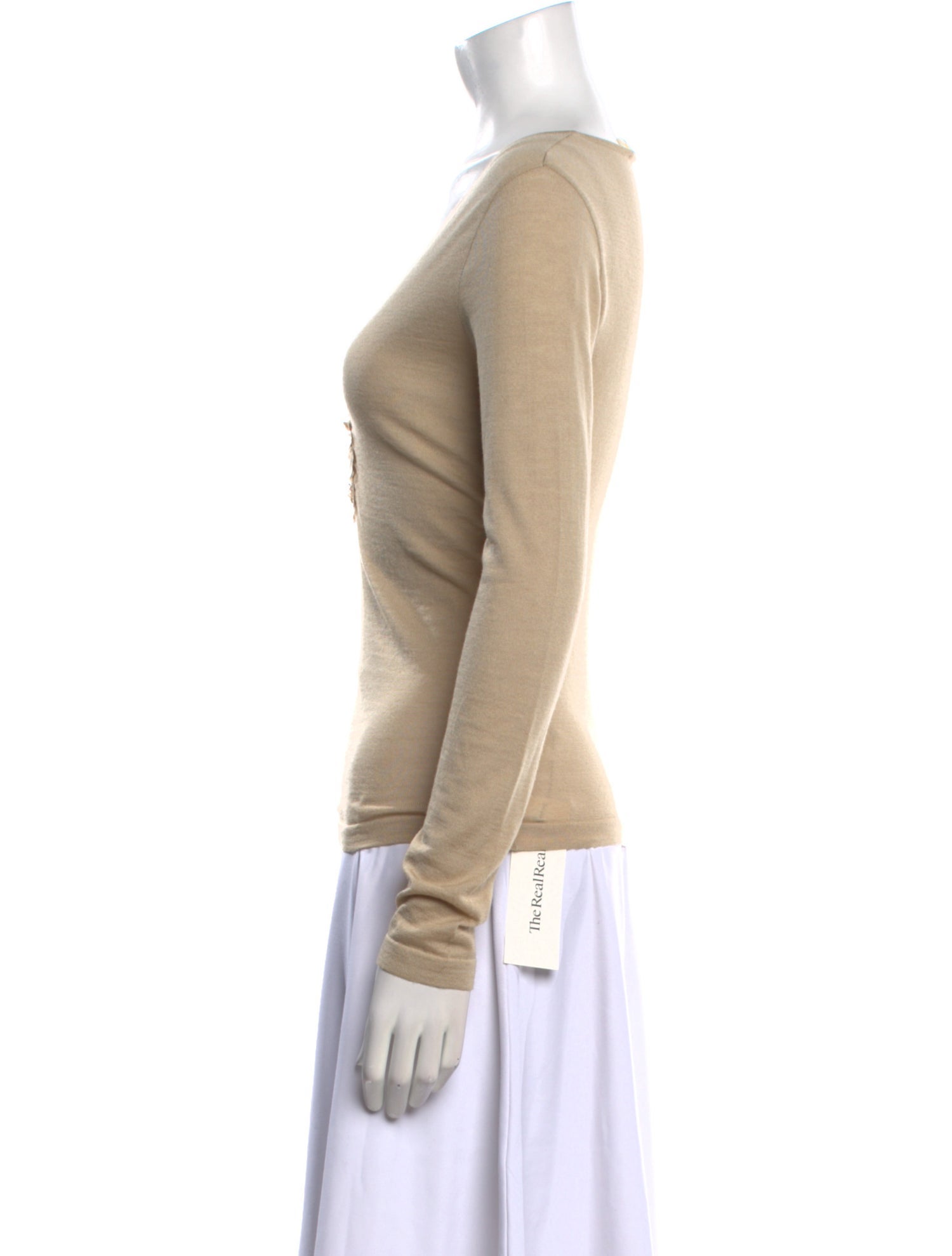 Valentino Virgin Wool V-Neck Top